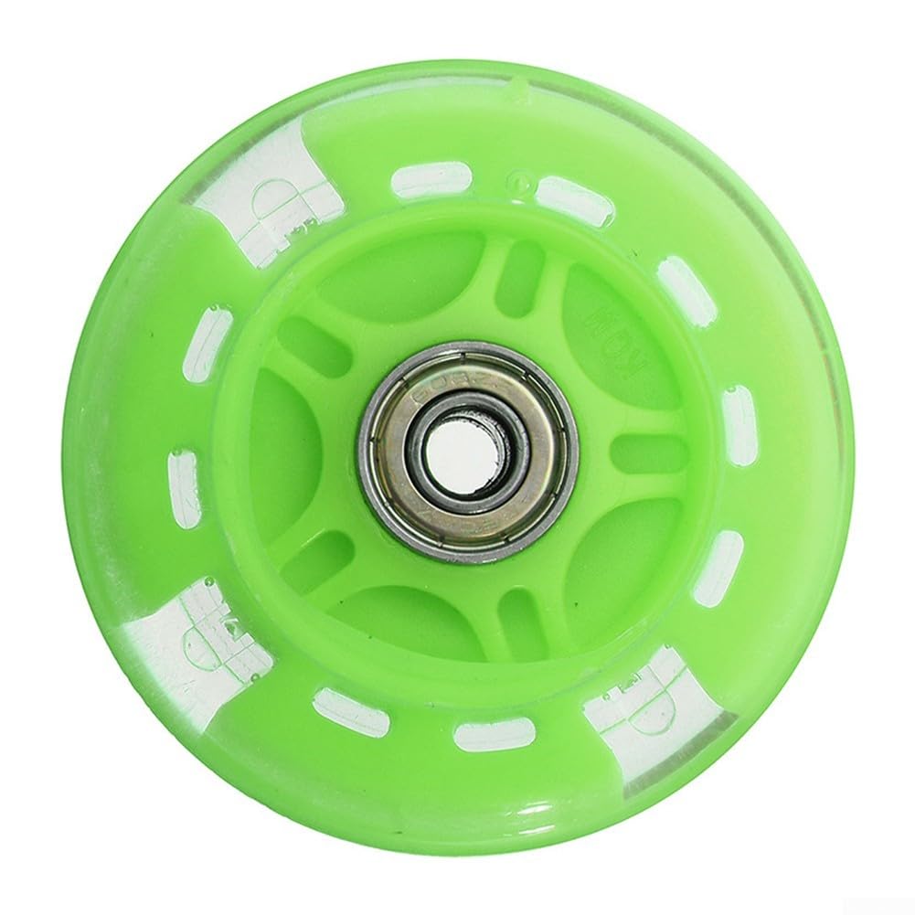 Hochleistungs-Räder, 80 mm, LED-Blitz, PU-Material (grün) von Hasaller