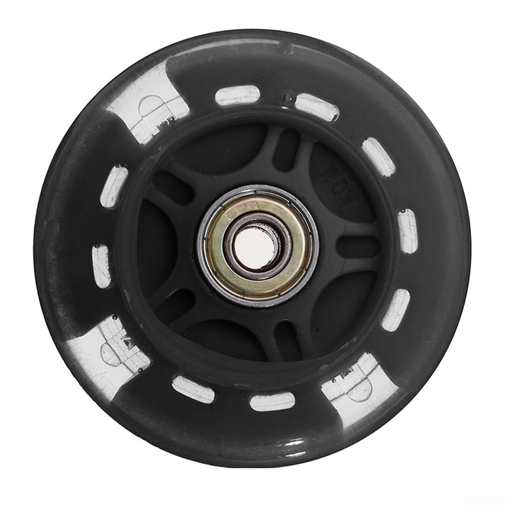 Hochleistungs-Räder, 80 mm, LED-Blitz, PU-Material (schwarz) von Hasaller