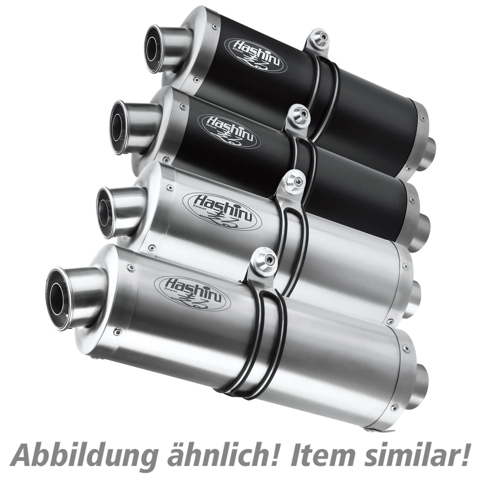 Hashiru Auspuff ST05 oval Paar silber für Kawa ZZ-R 1400 2006-2007 von Hashiru