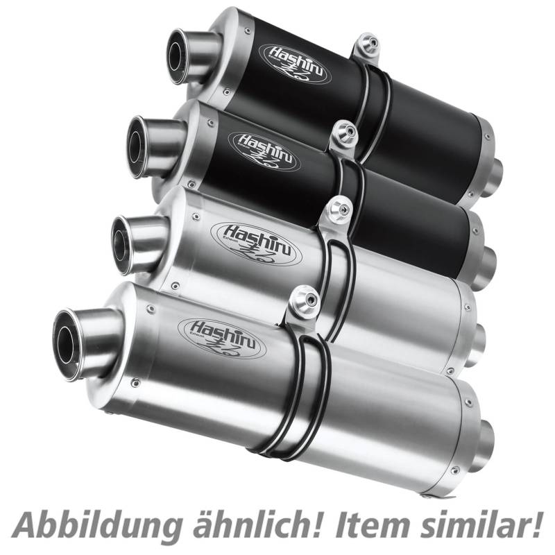 Hashiru Auspuff ST05 oval Paar silber für Kawa ZZ-R 1400 2008-2011 von Hashiru