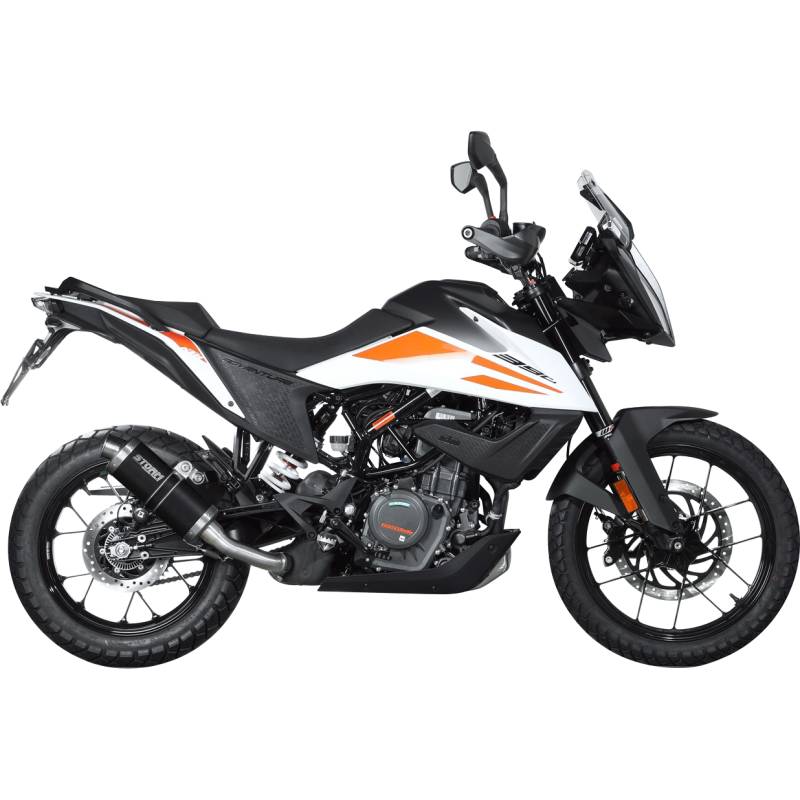 Hashiru Auspuff ST05 oval schwarz für KTM 390 Adventure von Hashiru