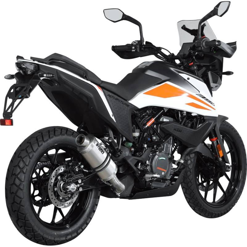 Hashiru Auspuff ST05 oval silber für KTM 390 Adventure von Hashiru