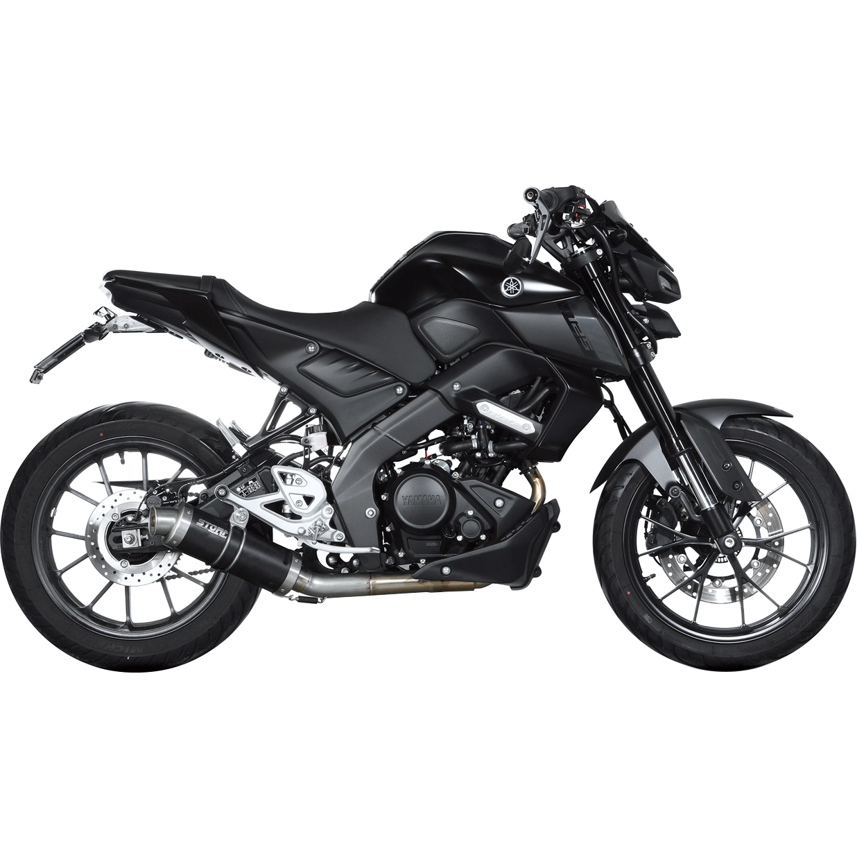 Hashiru Auspuff ST05 rund 1in1 schwarz für Yamaha MT-125 2020- von Hashiru