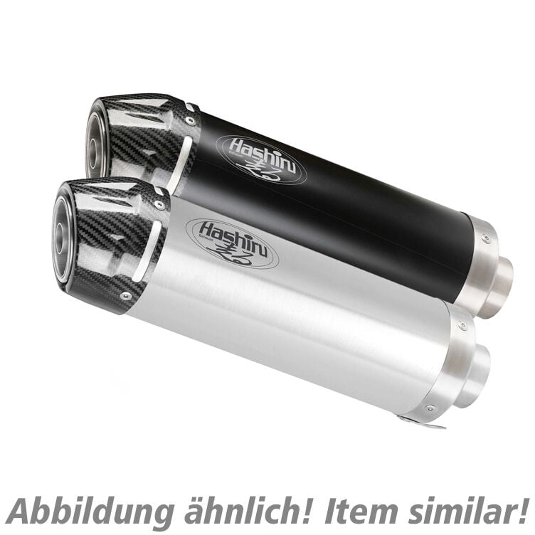 Hashiru Auspuff ST06 1in1 silber/carbon für Voge 125 R Brivido von Hashiru