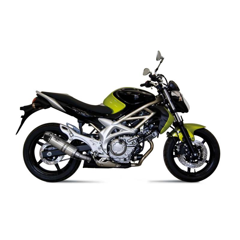 Hashiru Auspuff ST06 silber/carbon für Suzuki SFV 650 Gladius von Hashiru