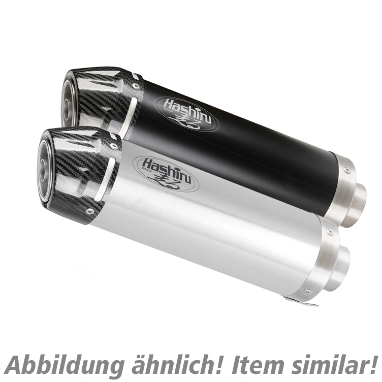 Hashiru Auspuff ST06 unten silber/carbon für Speed Triple 1050 05-06 von Hashiru