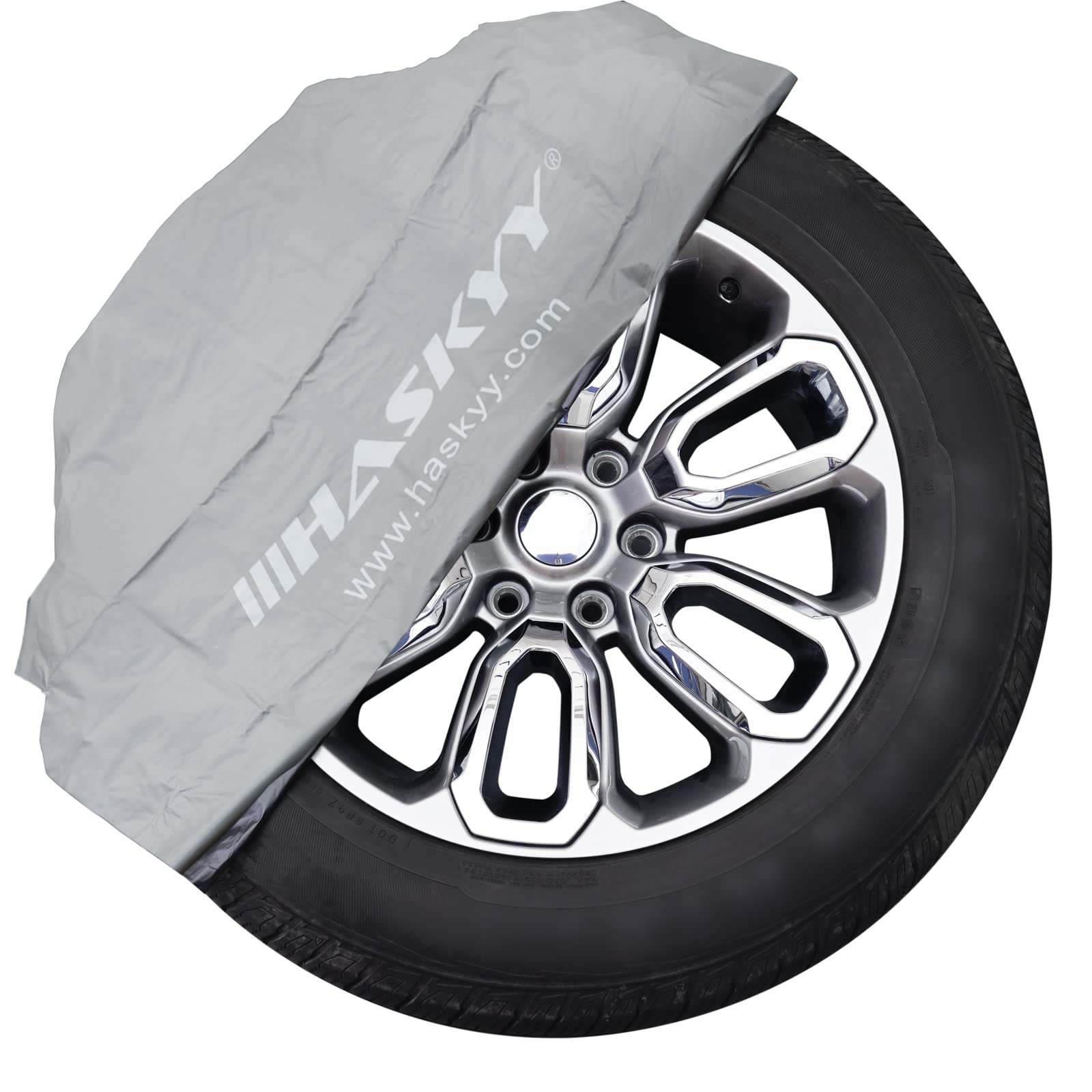 HASKYY Set Reifentüten Reifentaschen 110x110cm XXL 4 tlg. bis 22" Premium Reifen Schutzhülle Tüten Satz für Reifen Aufbewahrung, Transport und Lagerung - GRAU von HASKYY