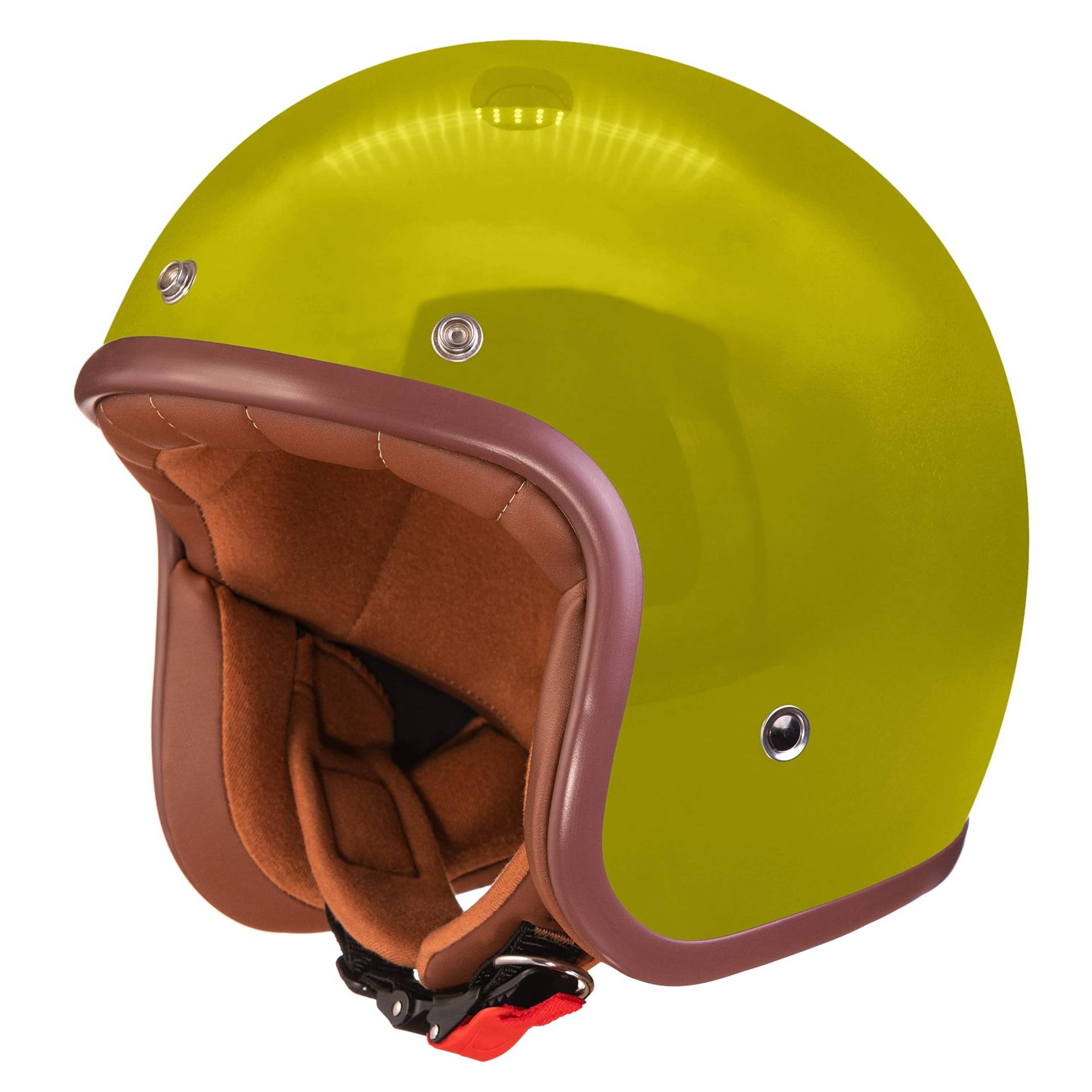 ORIGINAL Fräulein Irmi Retro Vespa-Helm, Jet-Helm mit Sonnen-Visier, Roller-Helm für Frauen und Herren im edlen Vintage-Look, Qualität nach ECE-Norm, hellgrün glanz (M) von HauptSache Fräulein Irmi Original