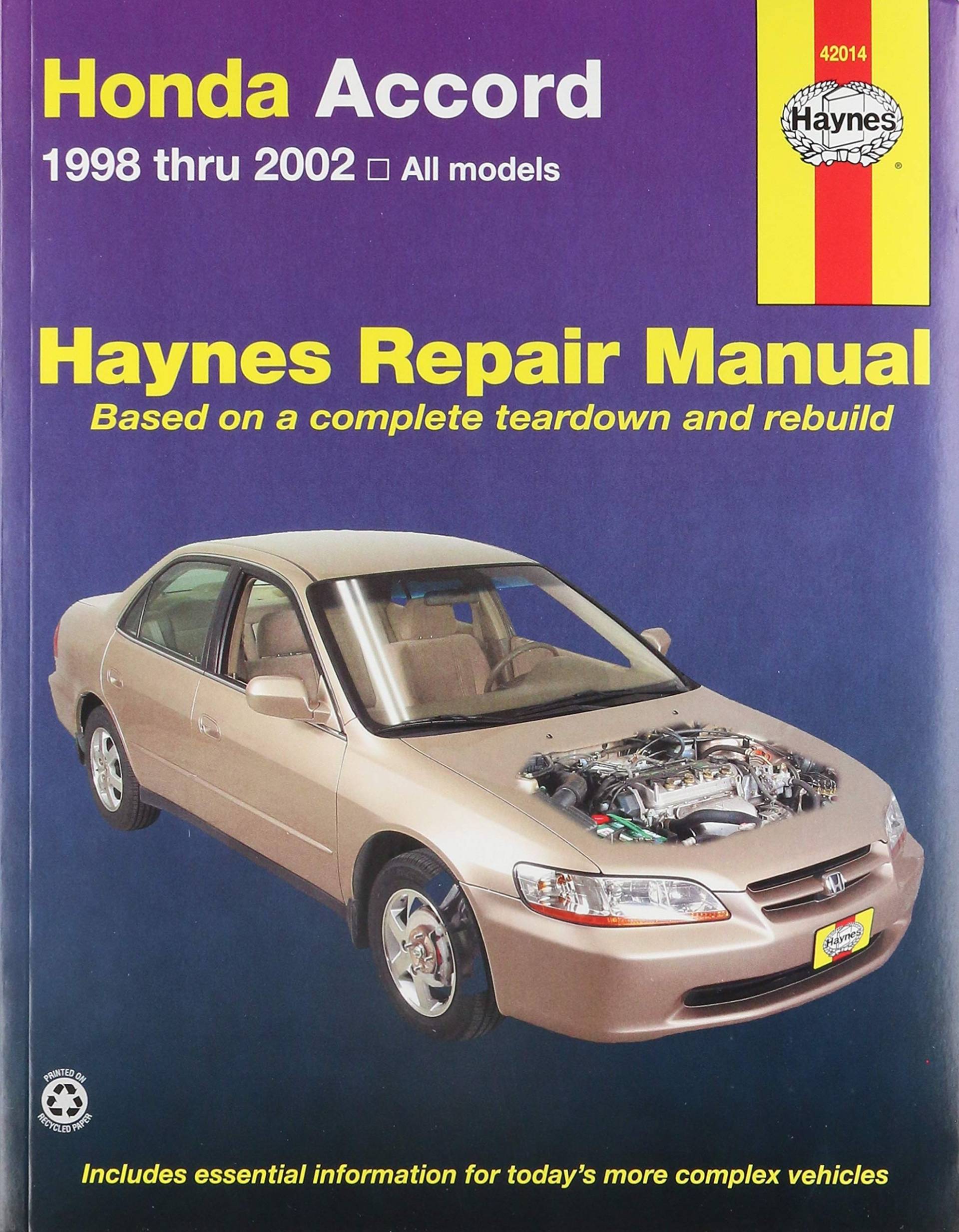 Honda Accord 1998-2002: All Models (Haynes Repair Manual) von Cengage Learning