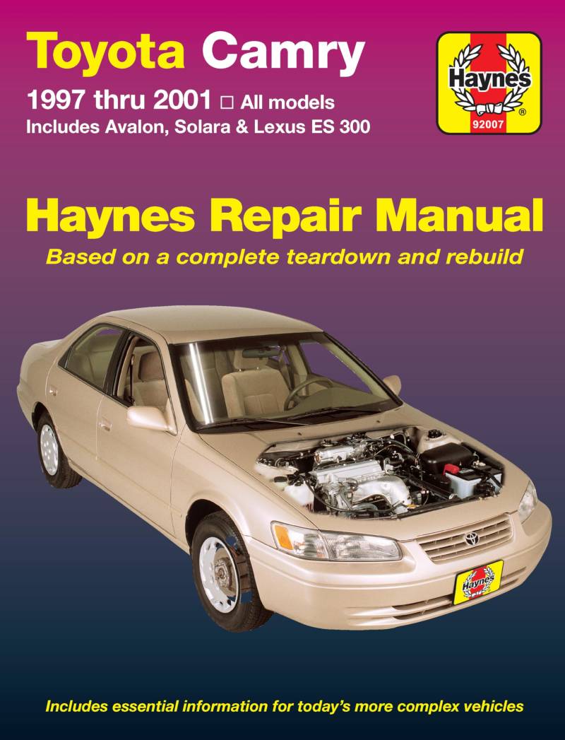 Toyota Camry and Lexus ES 300 1997-2001: Models Covered : All Toyota Camry, Avalon and Camry Solara and Lexus Es 300 Models 1997 Through 2001 (Haynes Manuals) von Haynes Manuals N. America, Inc.