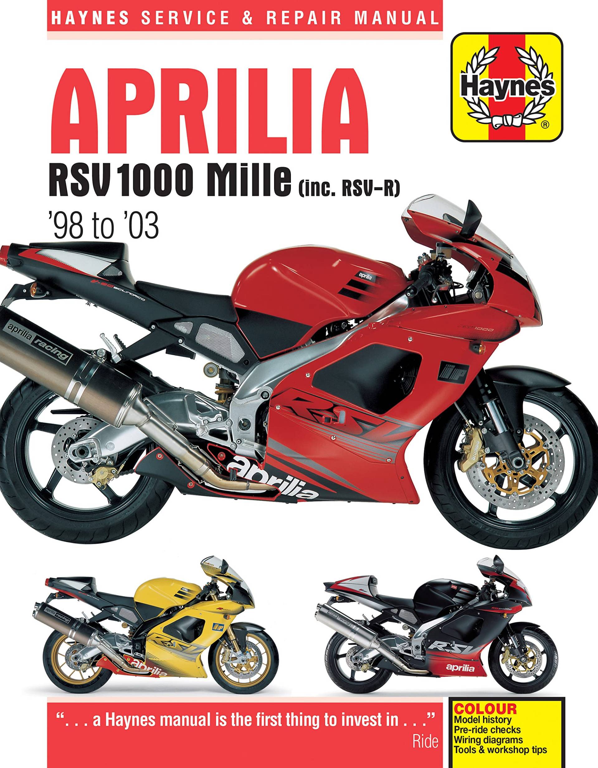 Aprilia RSV 1000 Mille (98 -03): 98-03 (Haynes Service & Repair Manual) von Haynes