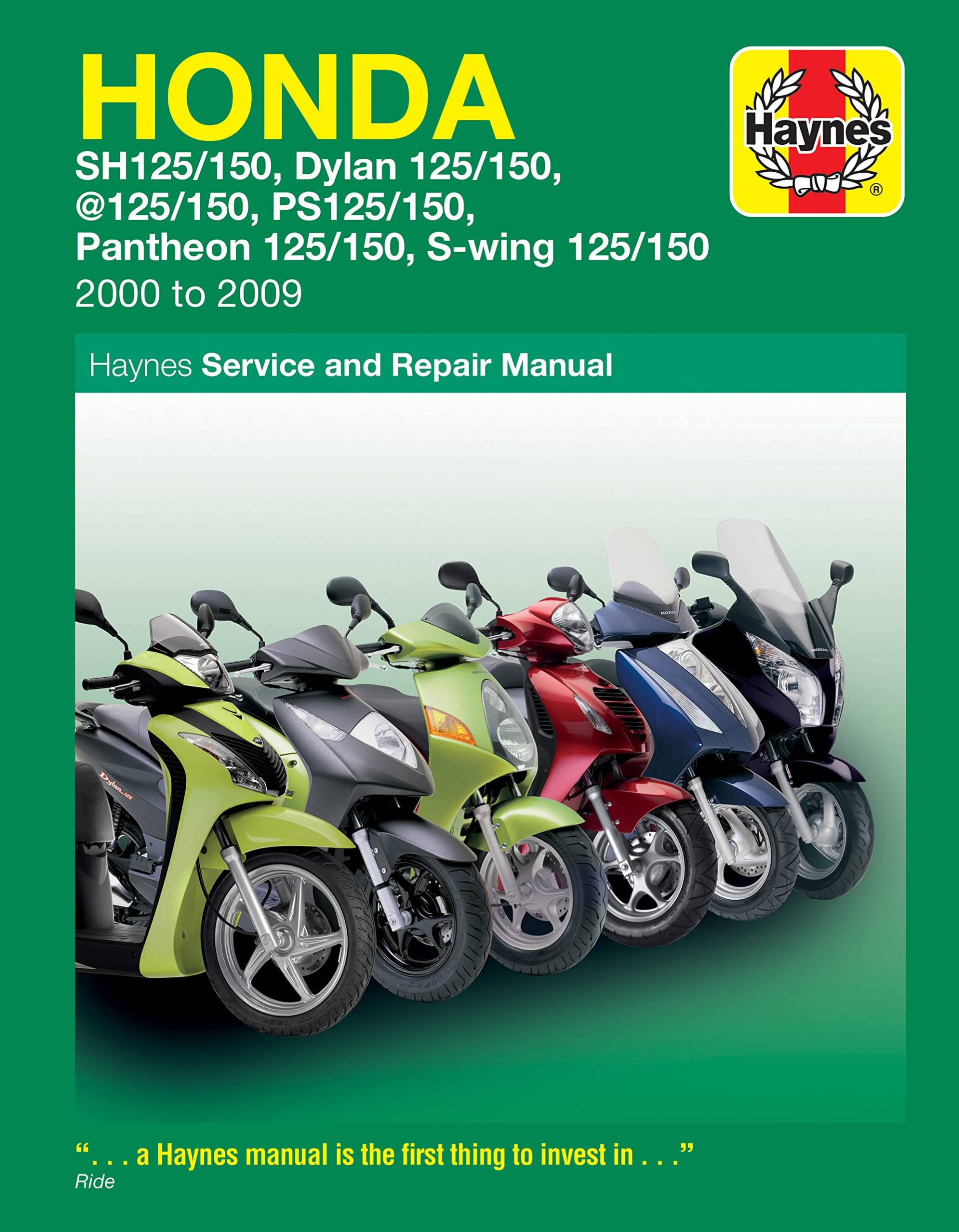 Honda 125 Scooters (SH, SES, NES, PES & FES 125) (00 - 09) von Haynes