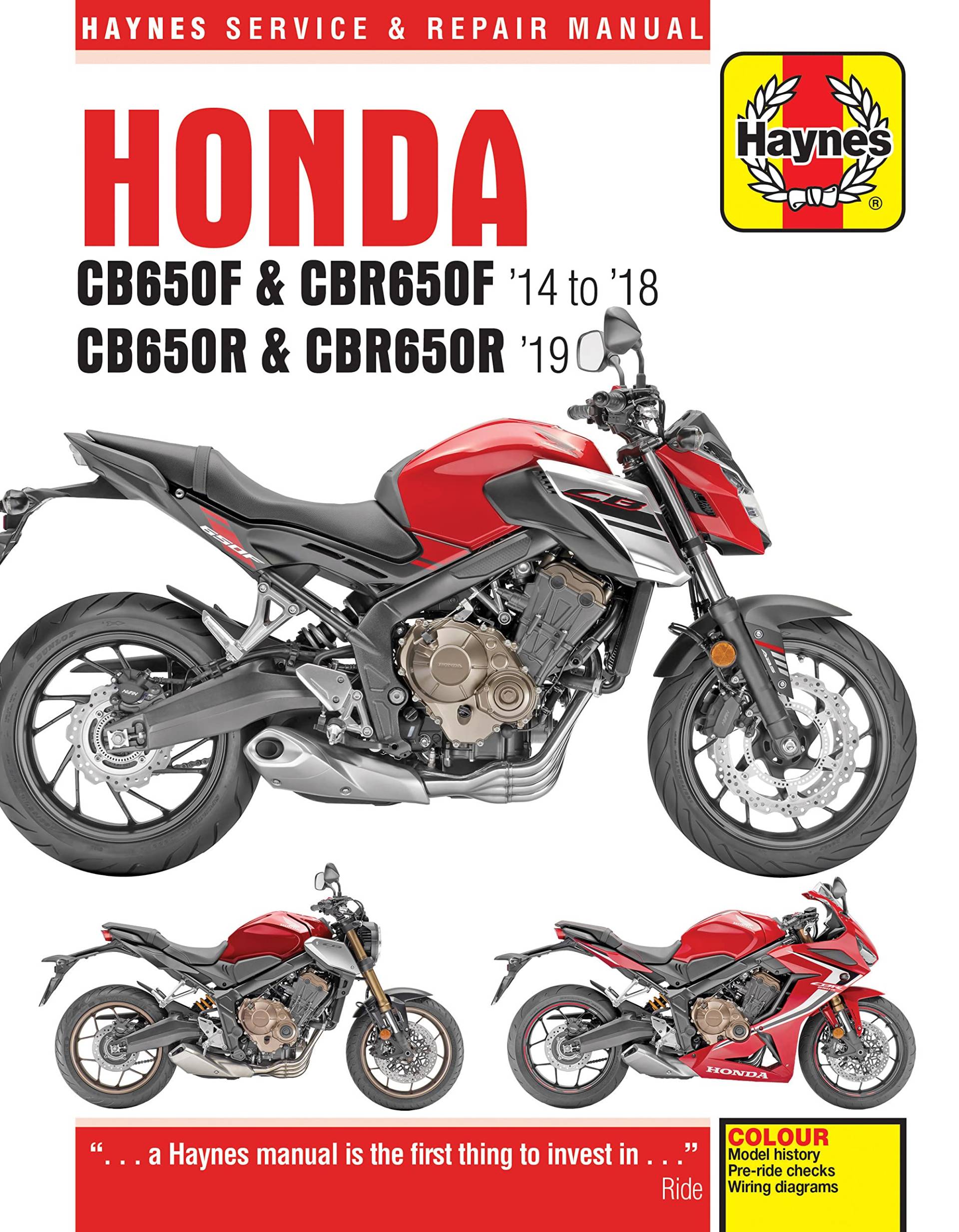 Honda Cb650f & Cbr650f '14 to '18 and Cb650r & Cbr650r '19 (Haynes Service & Repair Manual) von Haynes