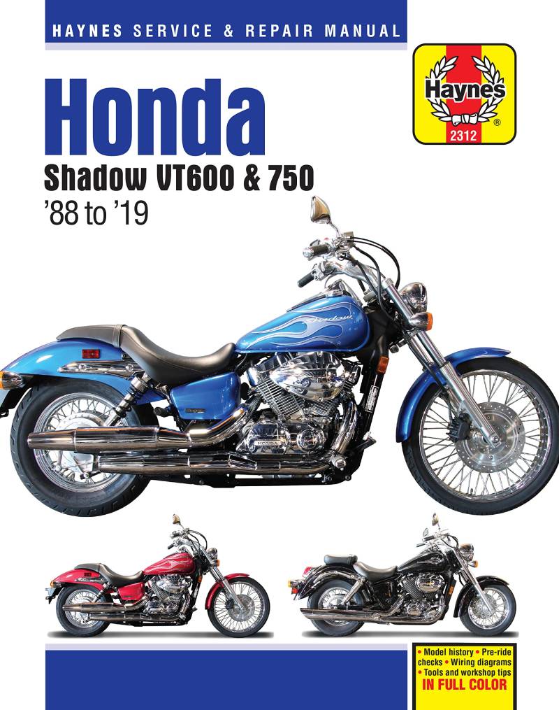 Honda Shadow VT600 & 750 (88-19): - Model History - Pre-Ride Checks - Wiring Diagrams - Tools and Workshop Tips (Haynes Service & Repair Manual) von Haynes