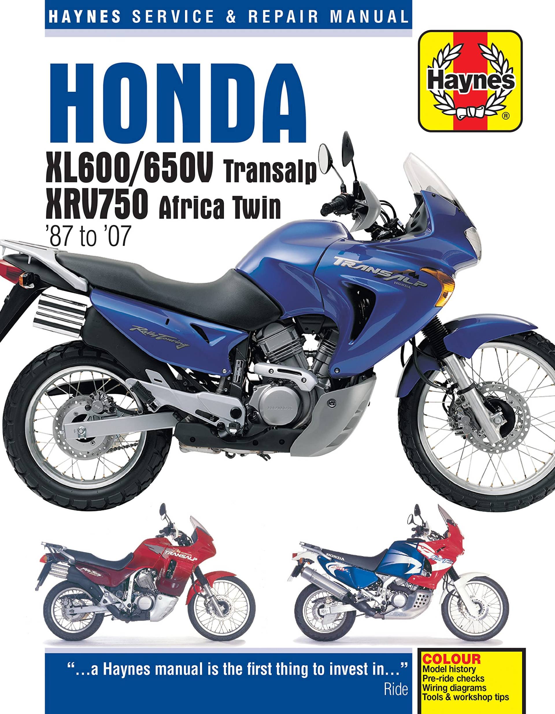 Honda XL600/650 Transalp & XRV750 Africa Twin (87 - 07) (Haynes Service & Repair Manual) von Haynes