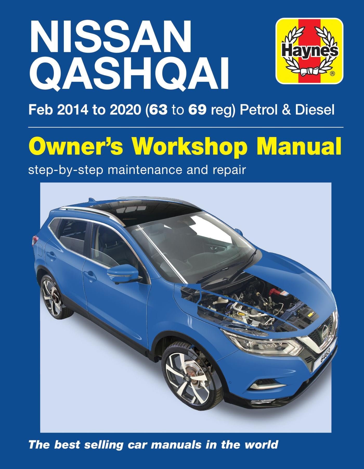 Nissan Qashqai Petrol & Diesel (Feb '14-'20) 63 to 69 (Haynes Service & Repair Manuals) von Haynes