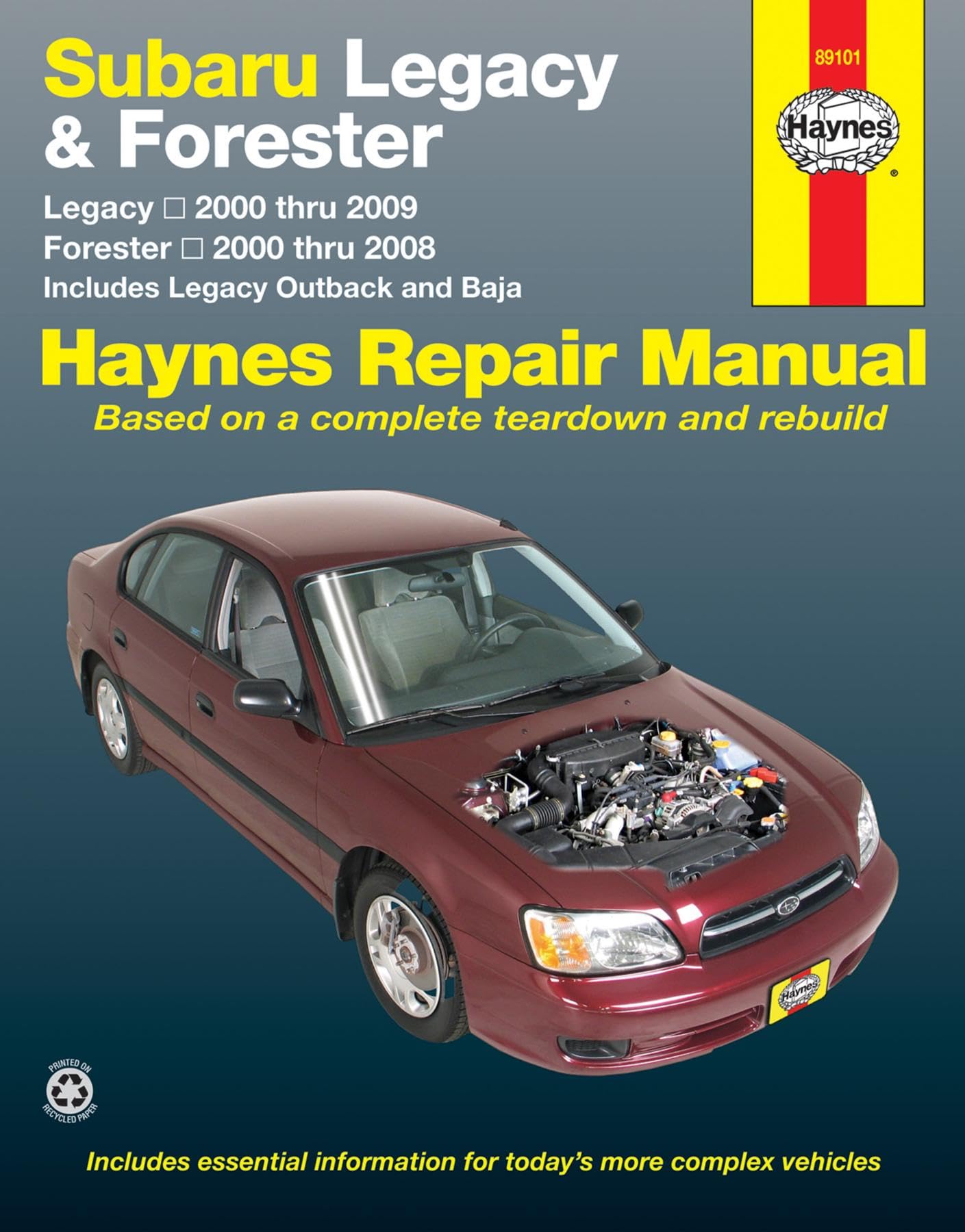 Subaru Legacy & Forester: Legacy 2000 thru 2009 - Forester 2000 thru 2008 - Includes Legacy Outback and Baja: Subaru Legacy 2000 Through 2009 - ... and siesel engine models (Haynes Manuals) von Haynes