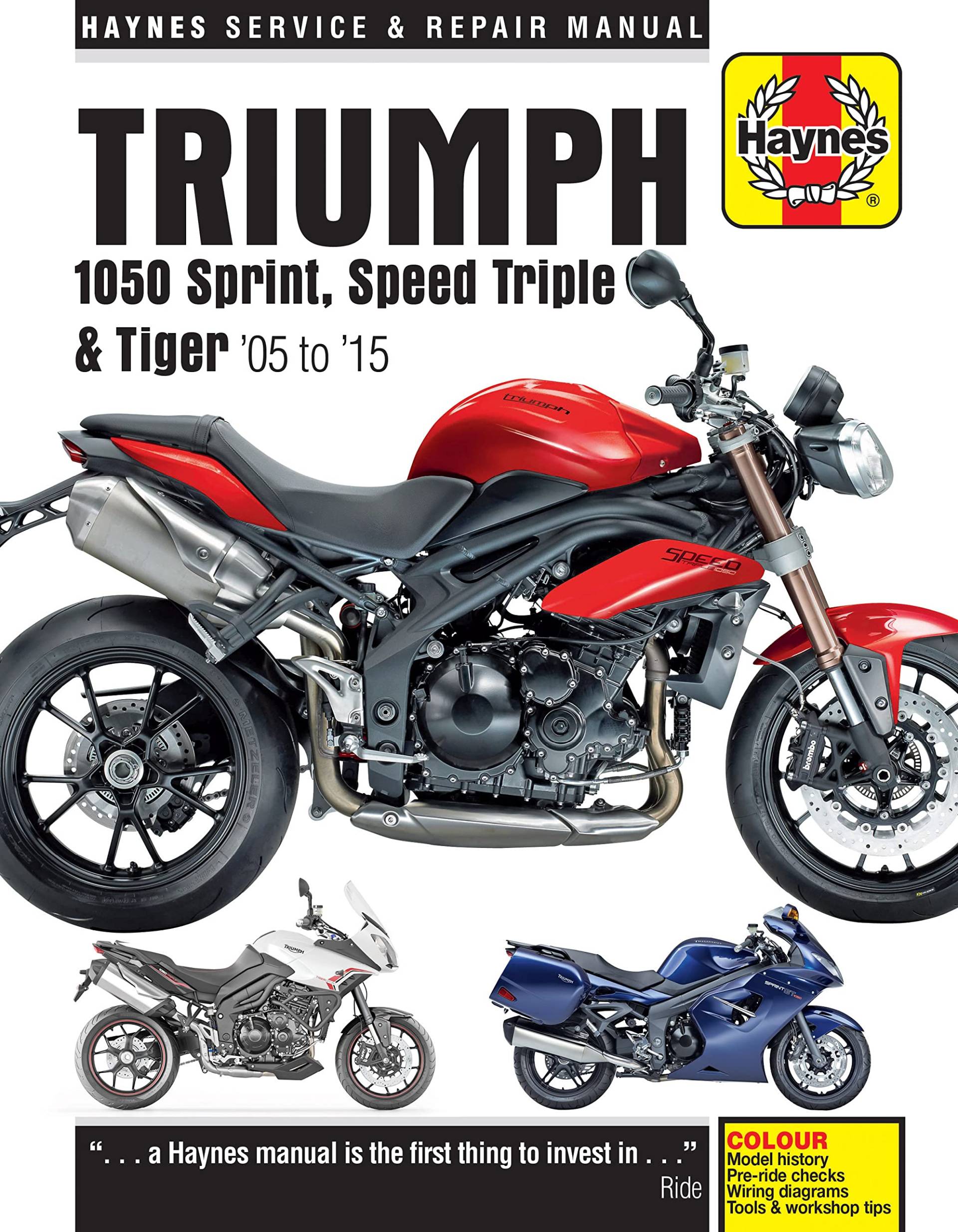 Triumph 1050 Sprint, Speed Triple & Tiger (05 - 15) (Haynes Service and Repair Manual) von Haynes