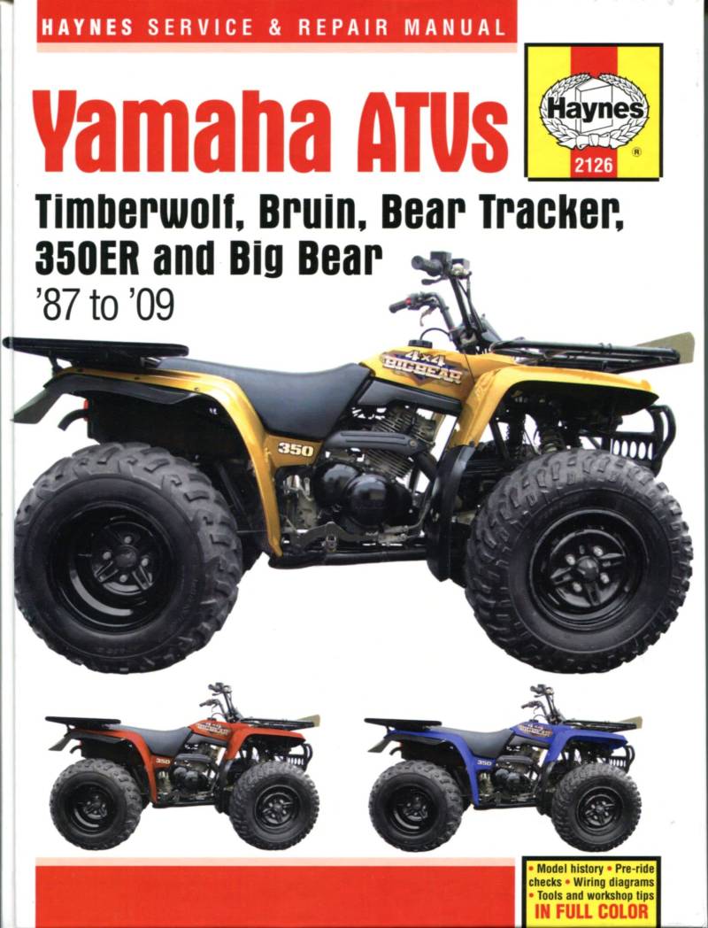 Yamaha Atvs Timberwolf, Bruin, Bear Tracker, 350er and Big Bear 1987 - 2009: 1987 to 2009 (Haynes Service & Repair Manuals) von Haynes