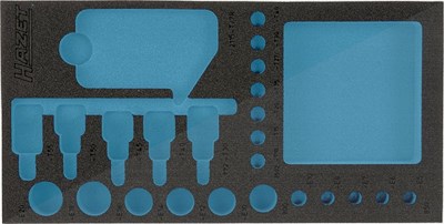 Hazet 2-Komponenten Weichschaum-Einlage - leer - für 163-192/24 [Hersteller-Nr. 163-192L] von Hazet
