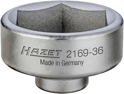 Hazet Ölfilter-Schlüssel - Vierkant 3/8 - Sechskant Profil - 50 mm [Hersteller-Nr. 2169-36] von Hazet