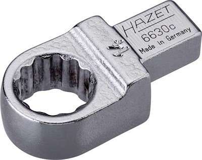 Hazet Einsteck-Ringschlüssel - Vierkant 9x12mm - Sechskant - 14mm [Hersteller-Nr. 6630C-14] von Hazet