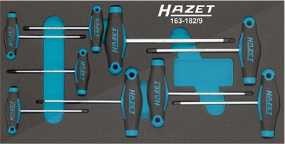 Hazet Schraubendreher Satz - mit T-Griff - TORX® - T6 – T30 -9-tlg. [Hersteller-Nr. 163-182/9] von Hazet