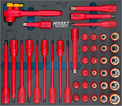 Hazet Steckschlüssel Satz - schutzisoliert - 3/8 - TORX®, 41-tlg. [Hersteller-Nr. 163-545/41] von Hazet