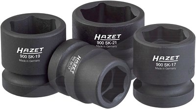 Hazet Kraft-Steckschlüsseleinsatz Satz 1/2 Sechskant 13, 17, 19, 21 mm [Hersteller-Nr. 900SK/4] von Hazet