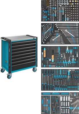 Hazet XL Werkzeugwagen Assistent - Befüllt - 8 Schubladen - 321-tlg. [Hersteller-Nr. 179NXL-8/321] von Hazet