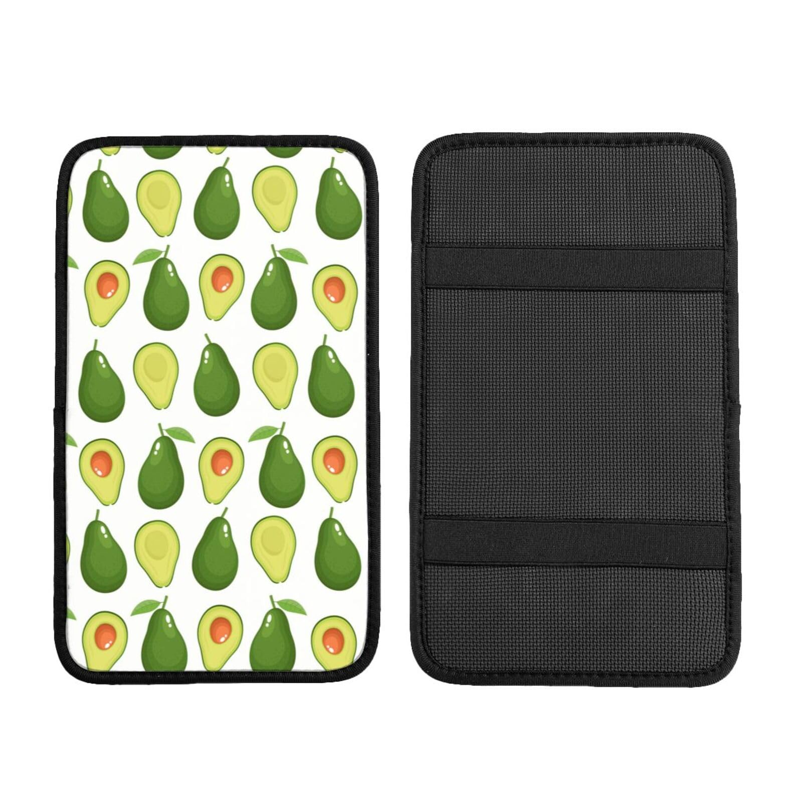 Auto Mittelkonsole Kissen Pad Avocado Cartoon Auto Armlehne Abdeckung Wasserdicht Armlehne Sitzbox Abdeckung Armlehne Abdeckung Schutz Handlauf Box Universal Dekoration Kissen von Hceaatb