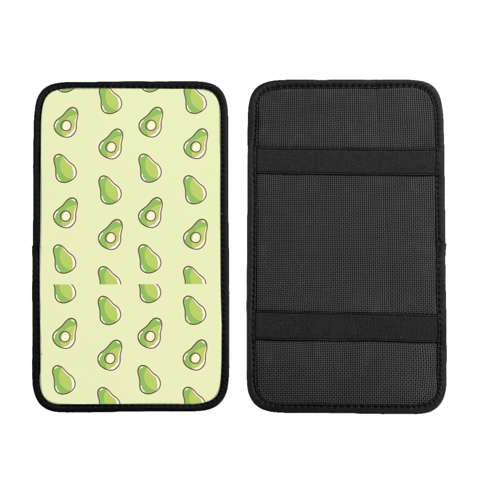 Auto Mittelkonsole Kissen Pad Avocado Cartoon Grün Auto Armlehne Abdeckung Wasserdicht Armlehne Sitzbox Abdeckung Armlehne Abdeckung Schutz Handlauf Box Universal Dekoration Kissen von Hceaatb