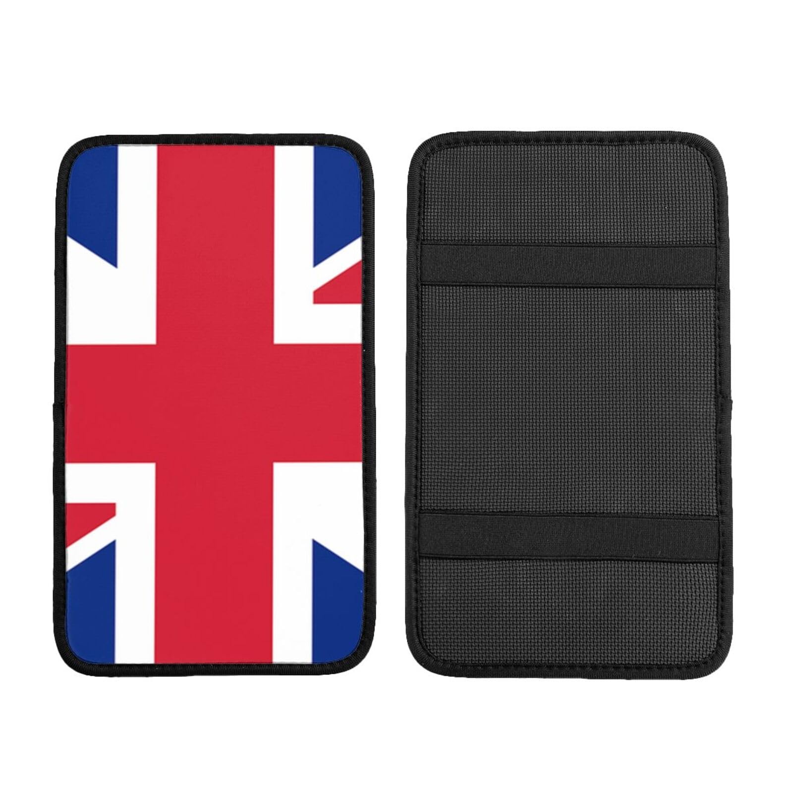 Auto Mittelkonsole Kissen Pad Britische Flagge Auto Armlehne Abdeckung Wasserdicht Armlehne Sitzbox Abdeckung Armlehne Abdeckung Schutz Handlauf Box Universal Dekoration Kissen von Hceaatb