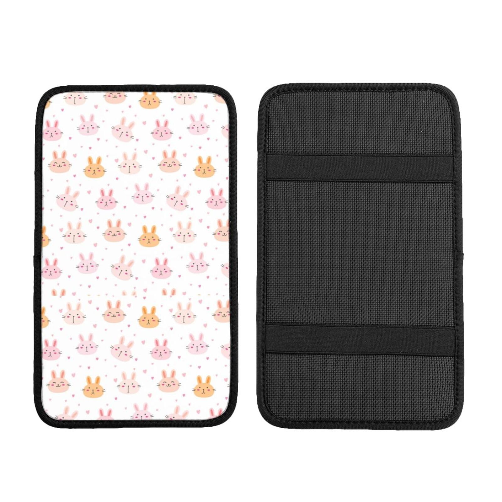 Auto Mittelkonsole Kissen Pad Pink Cartoon Kaninchen Auto Armlehne Abdeckung Wasserdicht Armlehne Sitzbox Abdeckung Armlehne Abdeckung Schutz Handlauf Box Universal Dekoration Kissen von Hceaatb