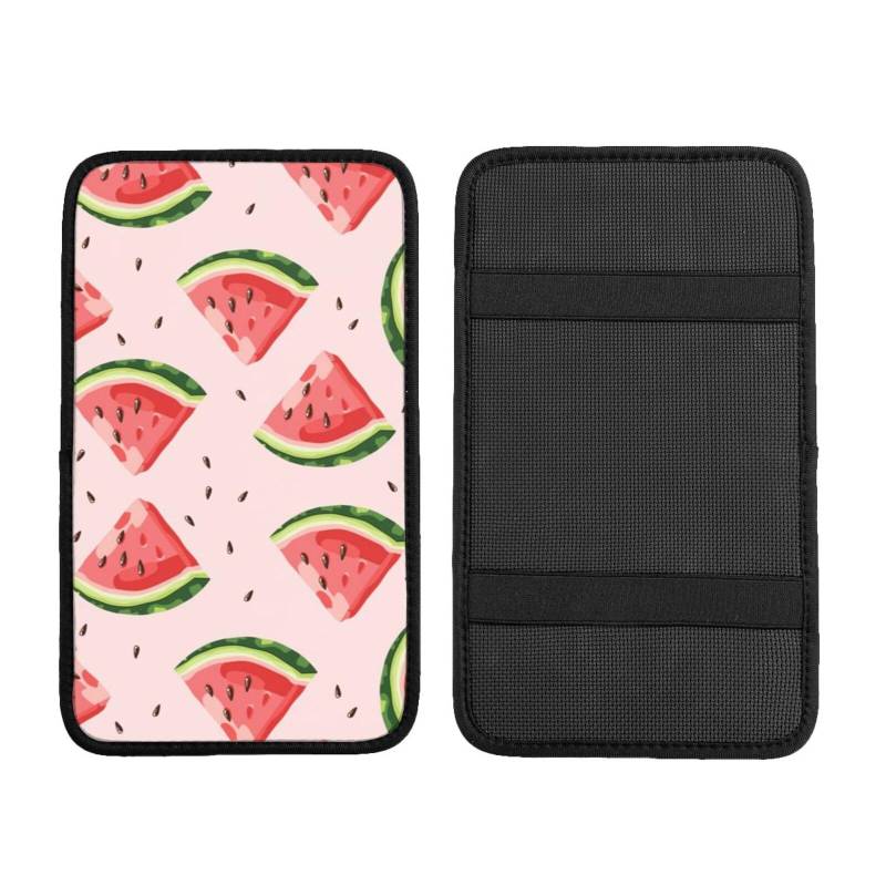 Auto Mittelkonsole Kissen Pad Wassermelone Samen Schwarz Auto Armlehne Abdeckung Wasserdicht Armlehne Sitzbox Abdeckung Armlehne Abdeckung Schutz Handlauf Box Universal Dekoration Kissen von Hceaatb