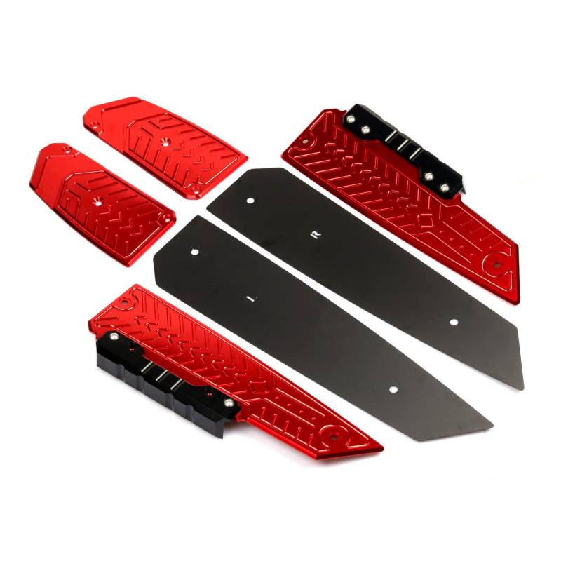 Motorcycle Passenger Floorboards Floor Boards Foot Pegs Foot Pedals for Honda Forza 125 250 Forza300 Forza 350 NSS350 MF13 2017-2023 (Red) von HczioN