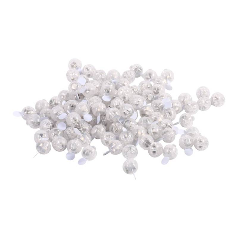 100PCS Mini LED Ball Lampe Ballon Licht Dekoration Liefert Blitzlicht mit Langer Standby-Zeit und Eingebauter Batterie für Hochzeits-Weihnachts Feier (WHITE) von Headerbs