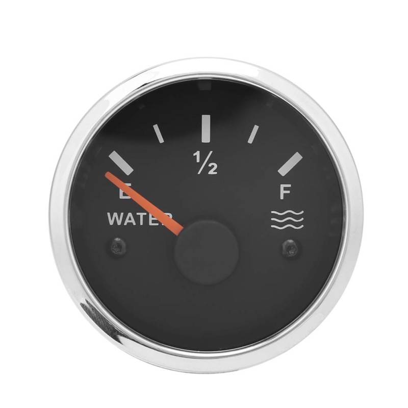 12V/24V Wasserstandsanzeige Meter Anzeige, 52mm Edelstahl Wasserstandsanzeige Boot Wassertank Füllstandsanzeige mit Hintergrundbeleuchtung von Headerbs