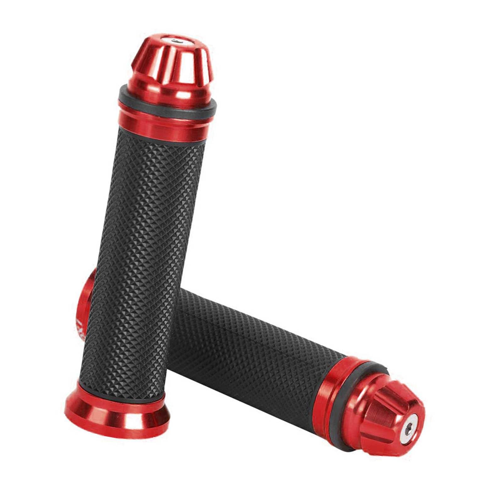 Griff Stange Non -Slip Knurled -Lenker Griff Universal Aluminiumlegierung Motorrad Griffe 7/8 Zoll Griff Griff (Red) von Headerbs