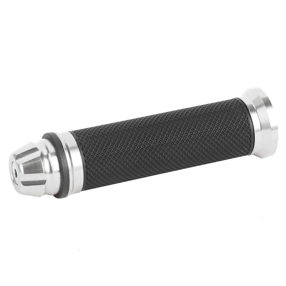 Griff Stange Non -Slip Knurled -Lenker Griff Universal Aluminiumlegierung Motorrad Griffe 7/8 Zoll Griff Griff (Silver) von Headerbs