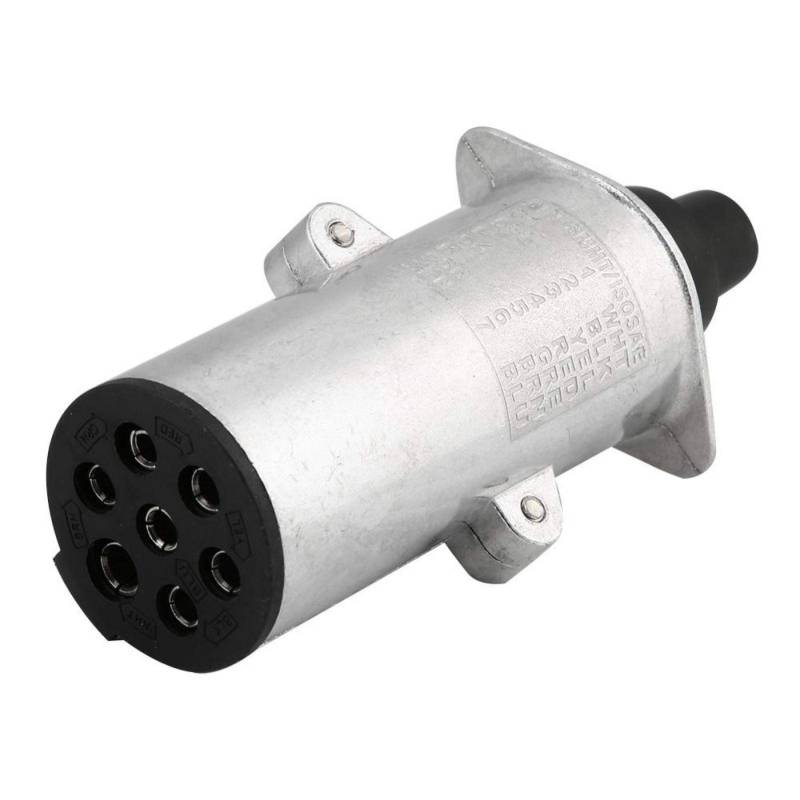 Headerbs Anhänger-Verlängerungskabel, RV-Stecker Inline-Anschluss, 24 V 7-poliger Anhängerstecker N-Typ Abschleppstecker-Adapter für Anhänger, LKW, Wohnwagen von Headerbs