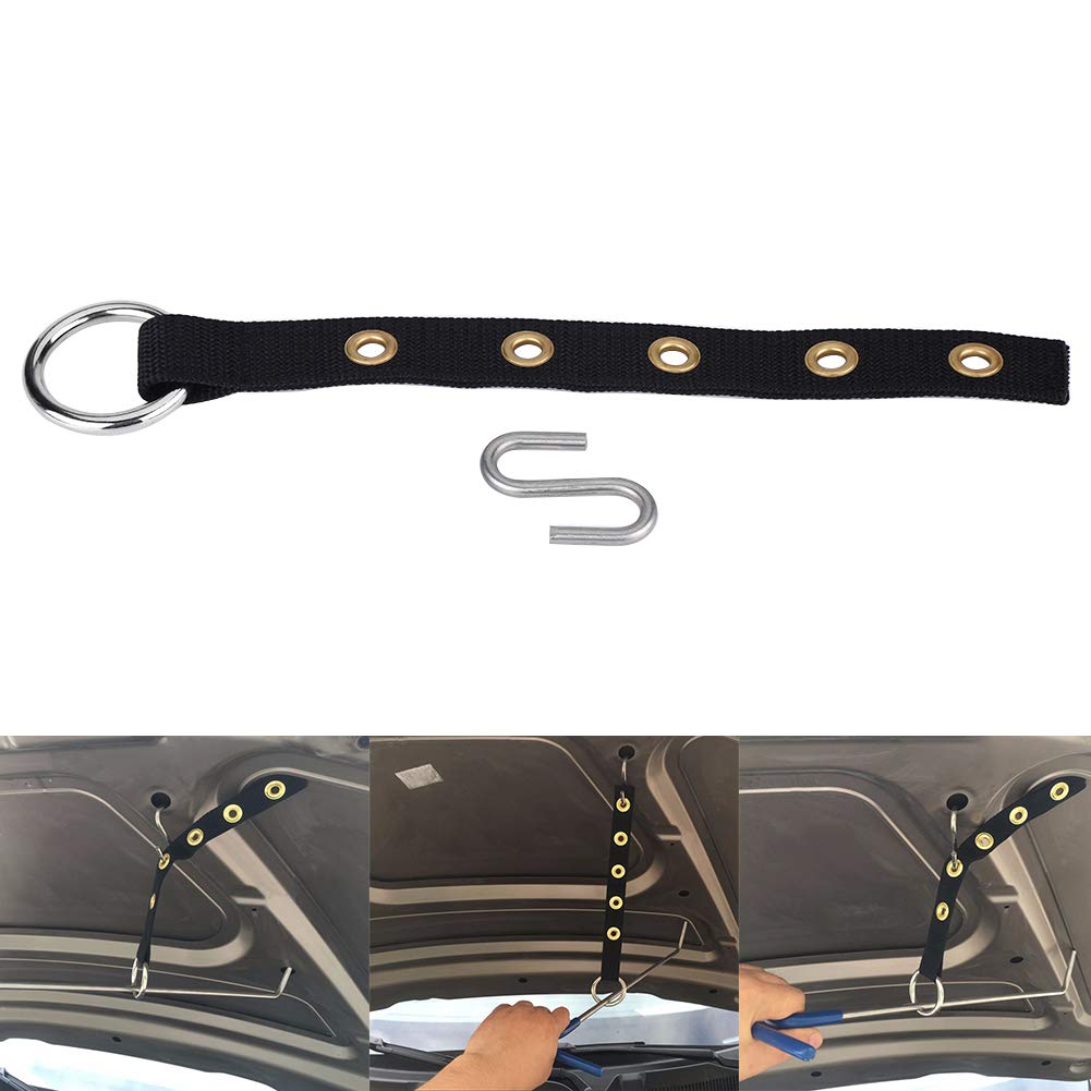 Auto Automobil Nylon Dent Repair Strap, Paintless Dents Removal Rod mit Metallhaken Paintless Dents Repair Rod Tool von Headerbs