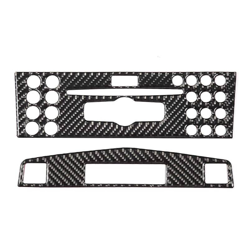 Headerbs Auto Innenverkleidung Werkzeug, Auto Innenverkleidung Ausbessern, Carbon Fibre Center Console Navigation Panel Trim Fit für C Klasse W204 2005-2012 von Headerbs