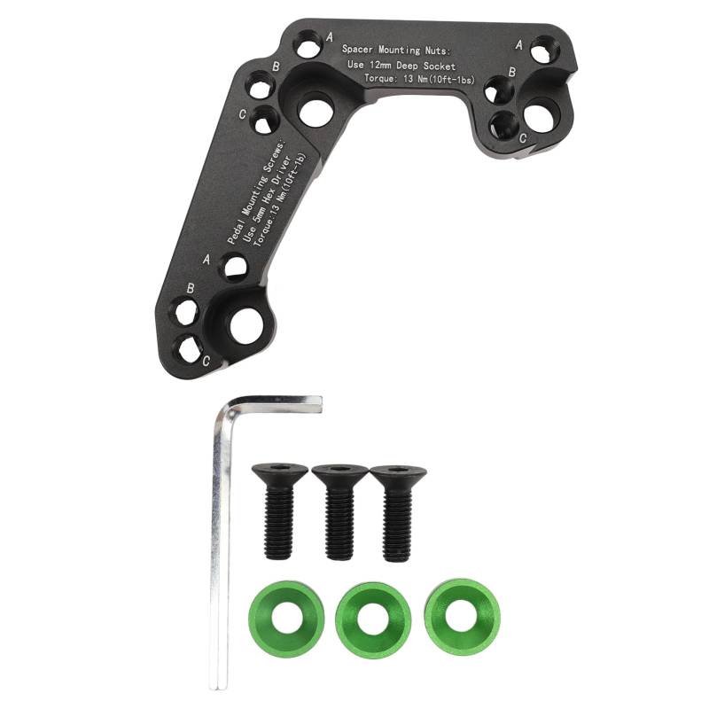 Headerbs Gaspedal-Abstandshalter-Verlagerungshalterung, Metall-Gaspedal-Abstandshalter, Instrumente, Verbesserter Komfort, 3 Verstellbare Positionen, Gaspedal-Abstandshalter für Fahrzeuge von Headerbs