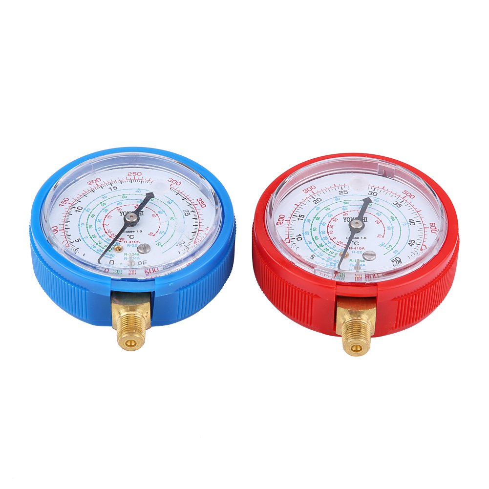 Headerbs Kältemittel-Nieder- und Hochdruck-Messgerät, Paar Klimaanlage R410A R134A R22 Kältemittel-Hoch- und Niederdruck-Messgerät, Diagnose-Manometer von Headerbs