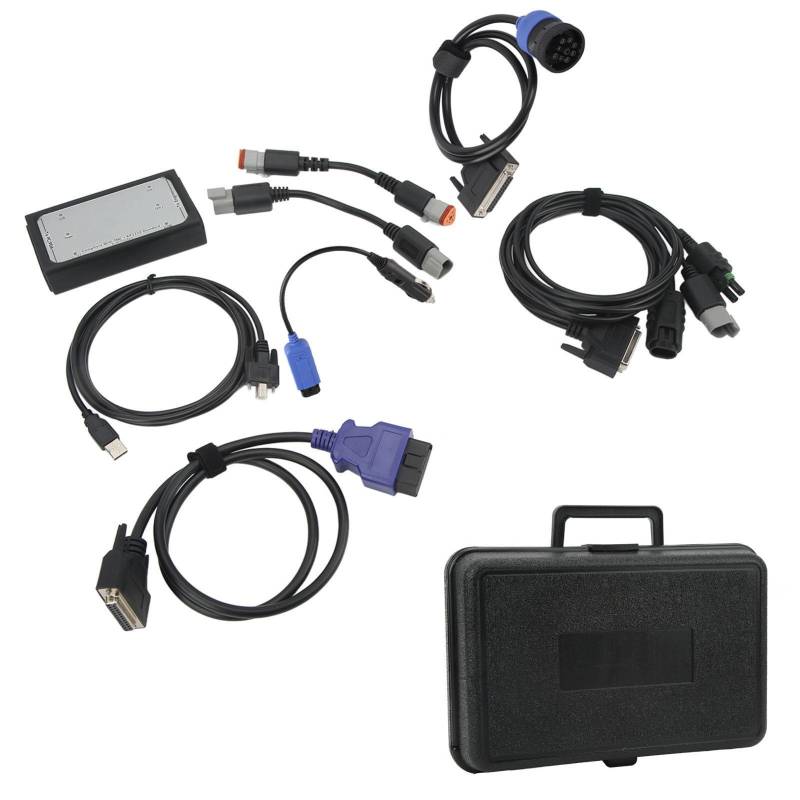 Inline 6 Data Link Adapter Kit, diagnosewerkzeuge Hochleistungs-Lkw-Scanner-Diagnosewerkzeug, Diagnosewerkzeug-Ersatz für Cummins-Motor (mit Aufbewahrungsbox) von Headerbs