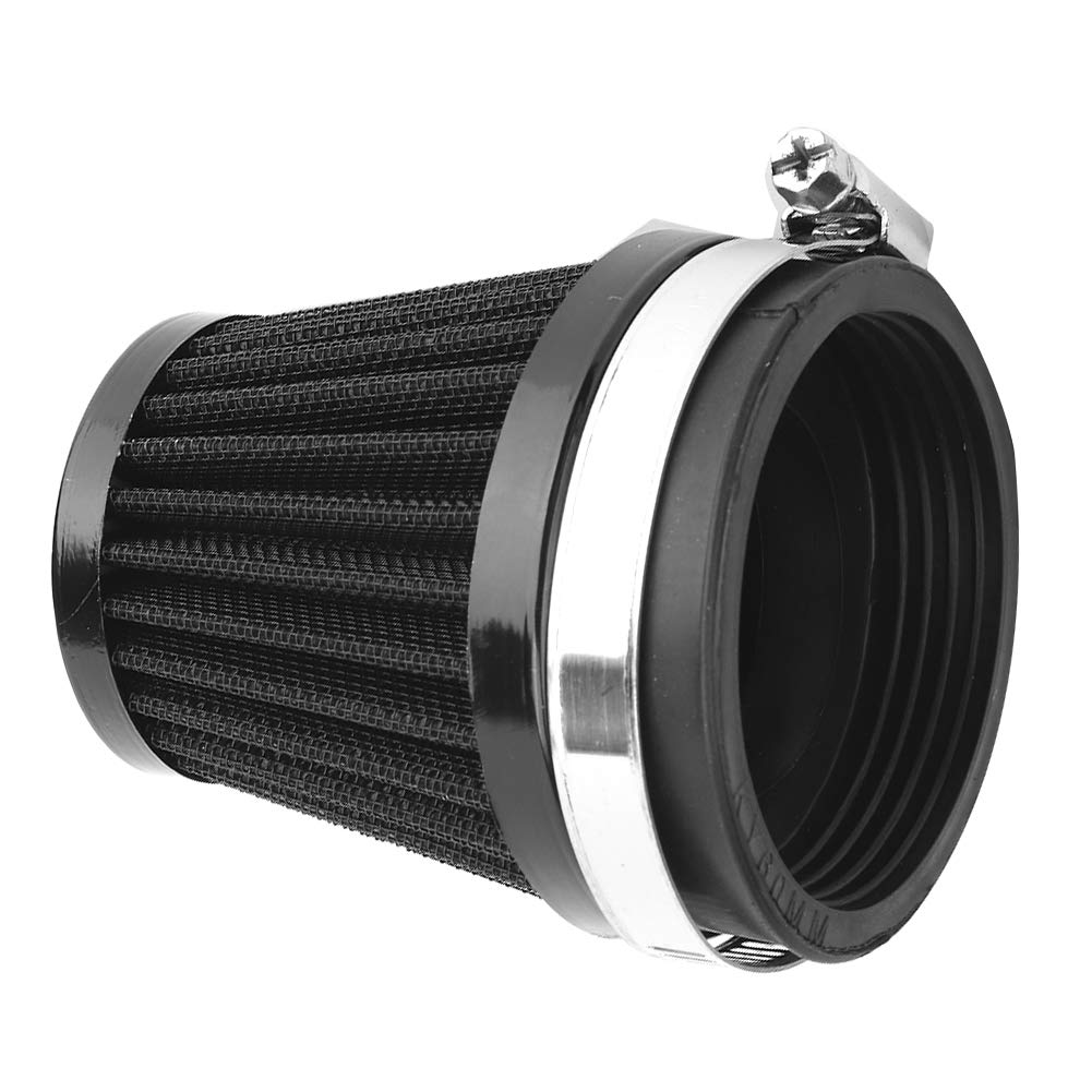 Lufteinlassfilter, Eisen-Kunststoff-Schwarz-Hochleistungs-Pilz-Luftfilter-Reiniger Universelles Modifiziertes Zubehör für Motorräder (60mm) von Headerbs