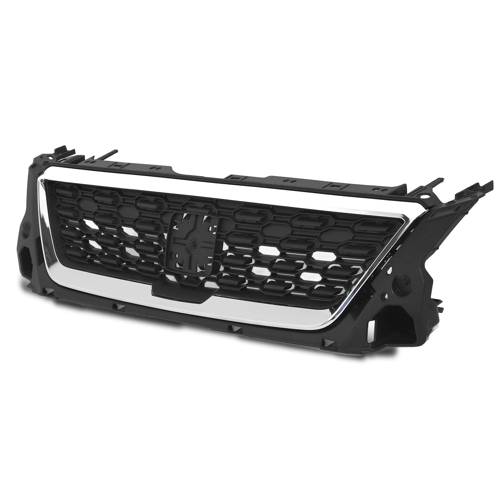 Oberer Mittlerer Kühlergrill der Frontstoßstange, Premium-ABS-Frontstoßstangengrill mit Chromumrandung 6F0853654D, Ersatz für 6F MK5 Pre Facelift 2017–2021 von Headerbs