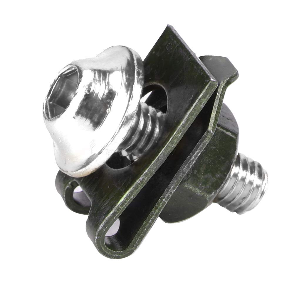 Schraubensatz für Motorradverkleidung, 10 X M5 Schraubensatz für Motorradverkleidungskörper, Schraube Spire Speed ​​Fastener Clip Nut(Silber) von Headerbs