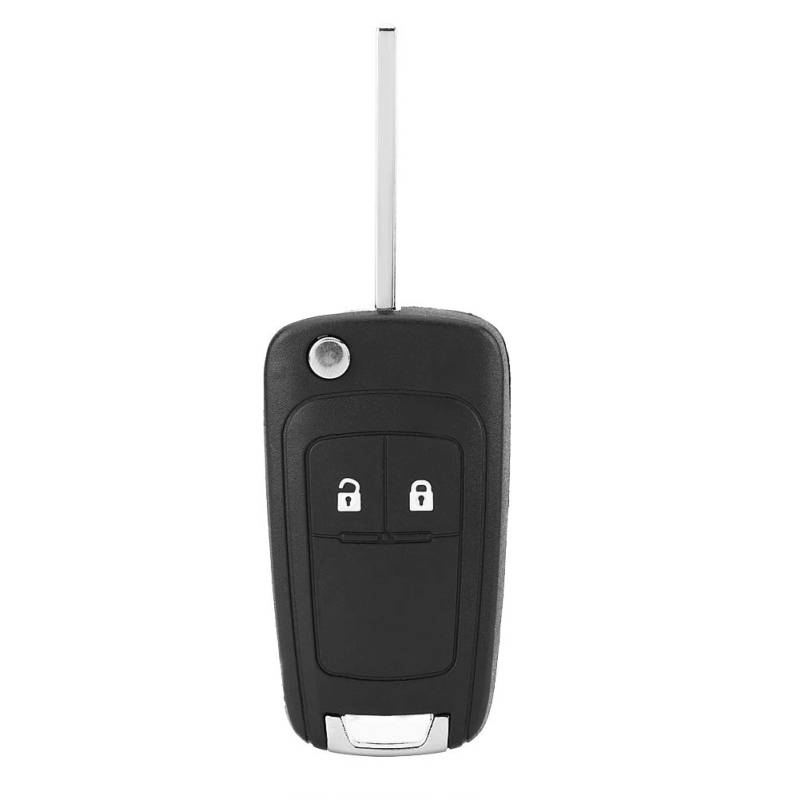 Uncut Key Shell, Flip Folding Remote 2 Buttons Car Key Fob Shell Case Ersatz für Vauxhall Astra Insignia von Headerbs